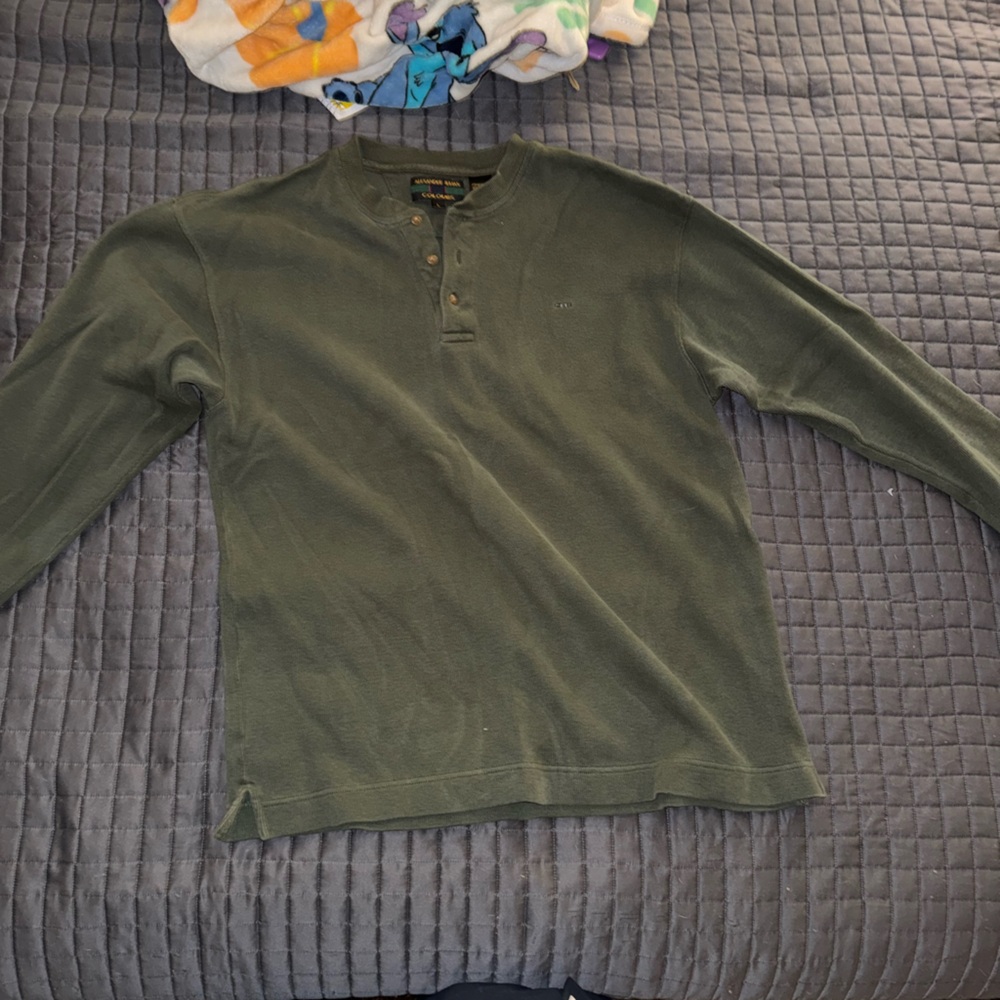 Alexander Julian Olive Henley Shirt